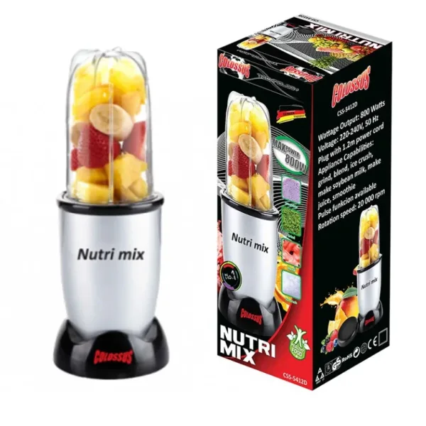 BlendPro 800 Inox – Višenamenski Nutri Mixer za Smoothie, Šejkove i Led