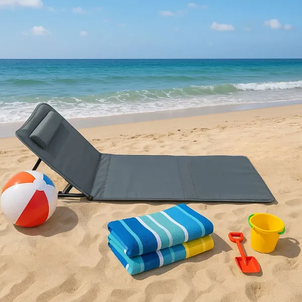 Sklopiva Ležaljka sa Naslonom 140x39 cm – Siva Elegancija u Pokretu