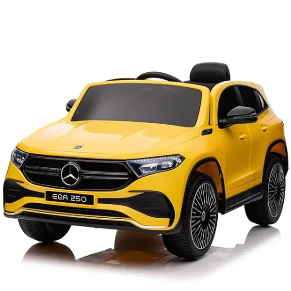 Dečiji auto Mercedes Benz 290 žuti sa EVA Gumama i PU Sedištem 🚘