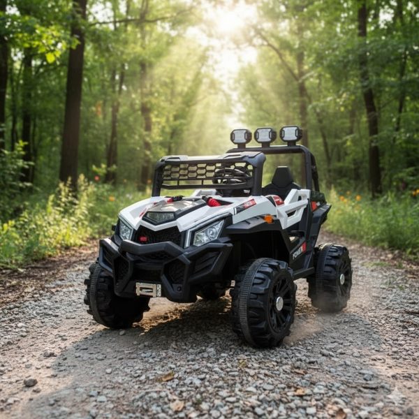 Džip Dvosed na Akumulator za Dvoje beli Model 319