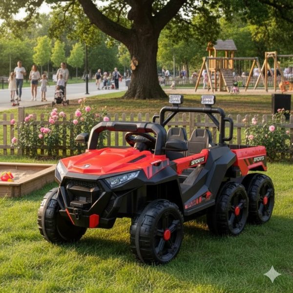 Crveni UTV na Akumulator sa Prikolicom