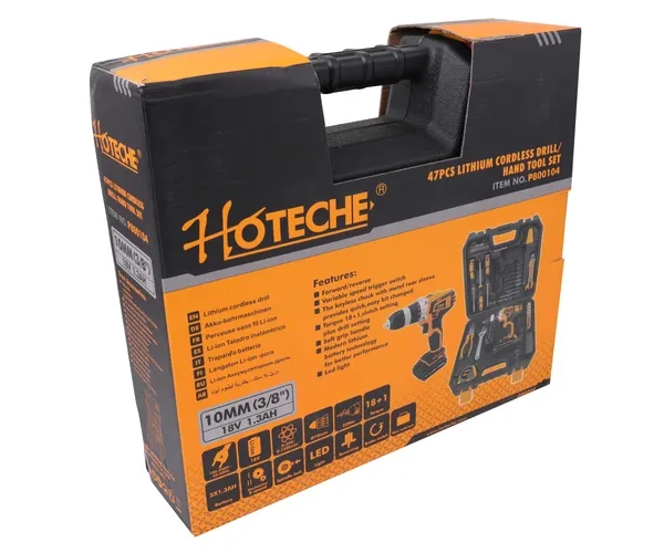 Akumulatorska bušilica 20V u setu Hoteche sa koferom P800104