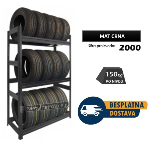 Polica za GUME 177x120x50cm 3x150kg