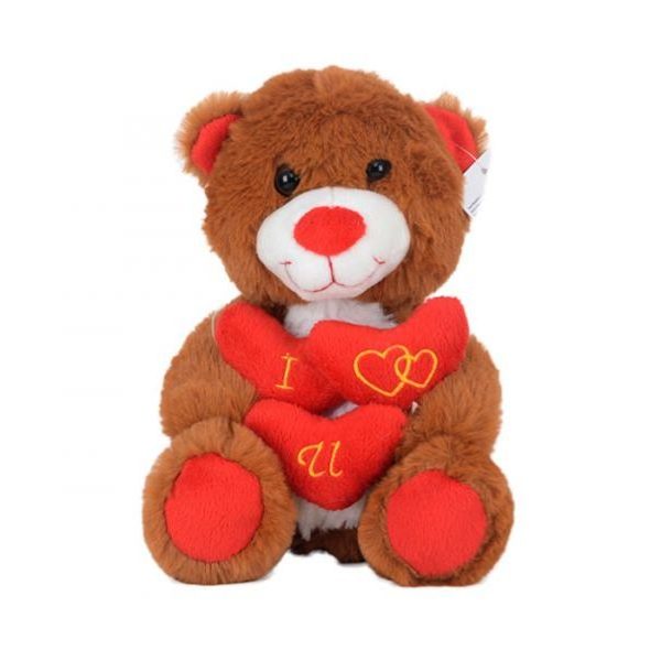 DIZI TOYS PLISANA IGRACKA 20CM MEDA SA SRCEM, 0+