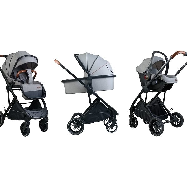 BBO KOLICA ZA BEBE 3u1 NEO (BD801) - LIGHT GREY