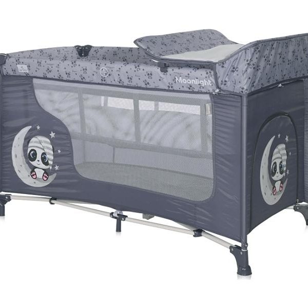 LORELLI PRENOSIVI KREVET MOONLIGHT 2 NIVOA - COOL GREY PANDAS (2023)