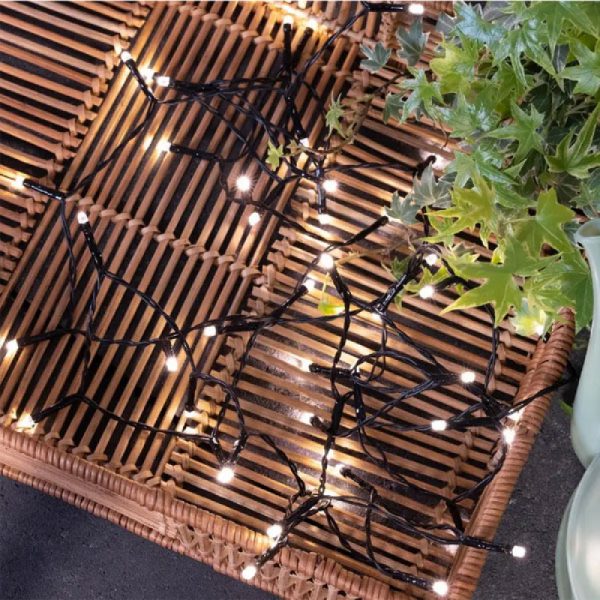 Led novogodišnje lampice baterija 8 funkcija topla bela L1790cm Lumineo 497251