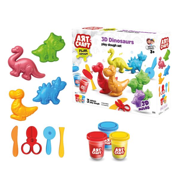 Plastelin za igru – Dinosaurs 3D set