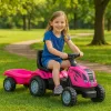 🚜 Traktor za decu sa prikolicom – Roze