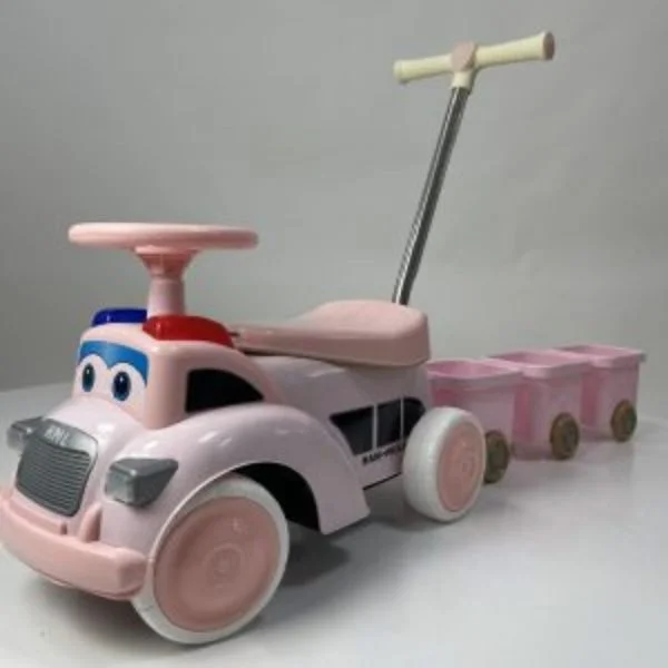 Dečija guralica sa prikolicom 473 roze