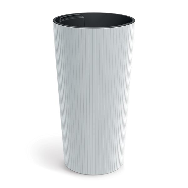 Saksija Lamia visoka 25cm sa uloškom - bela S449
