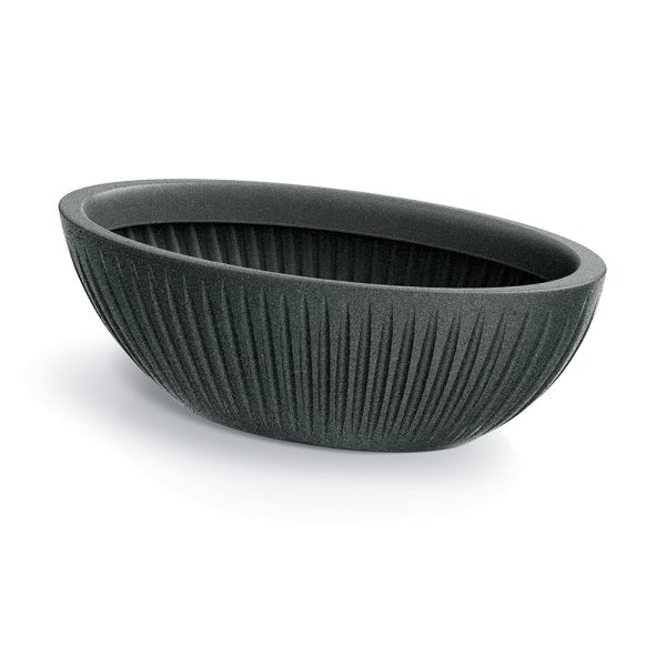 Saksija Latia Oval 58cm - granit intenziv 462GR