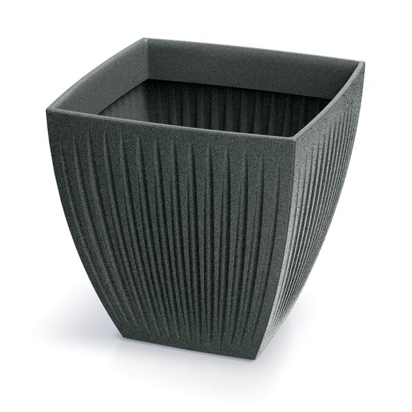 Saksija Latia kvadratna standard 40cm - granit intenziv 462GR