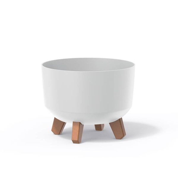 Saksija Gracia 34x24 cm sa nogarima i rezervoarom - bela S449