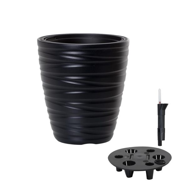 Saksija Maze standard 30x33 cm sa vodomerom - antracit S433