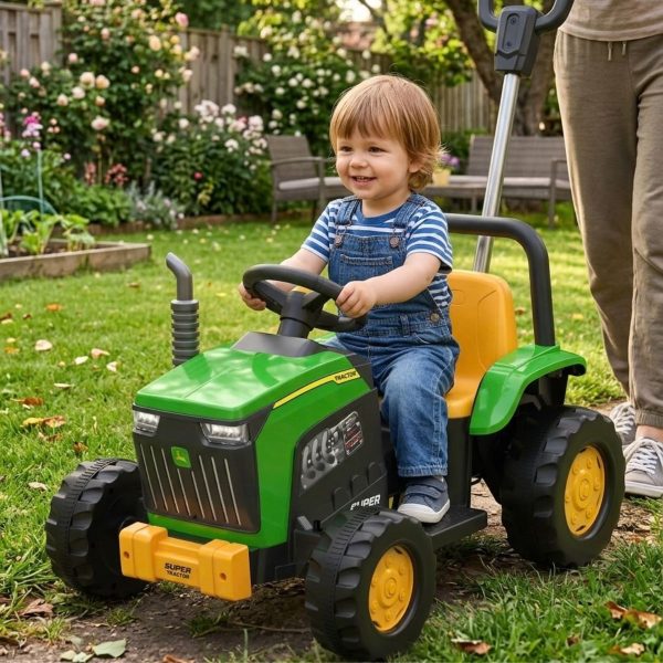 Traktor mini sa ručkom 6v 1moto ZELENA MB8349
