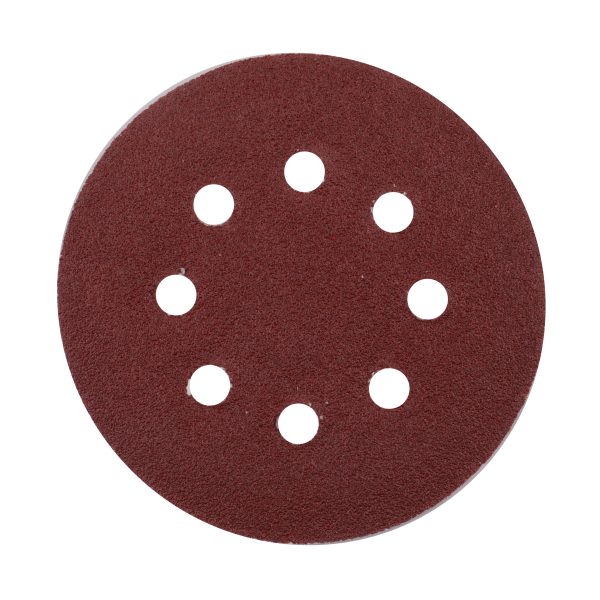 Brusni papir 125mm P80 na čičak sa rupama  50/1  Alu oxide Hoteche