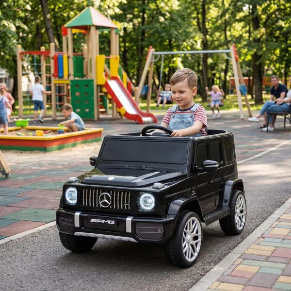 Mercedes G63 crni — dečiji auto na akumulator
