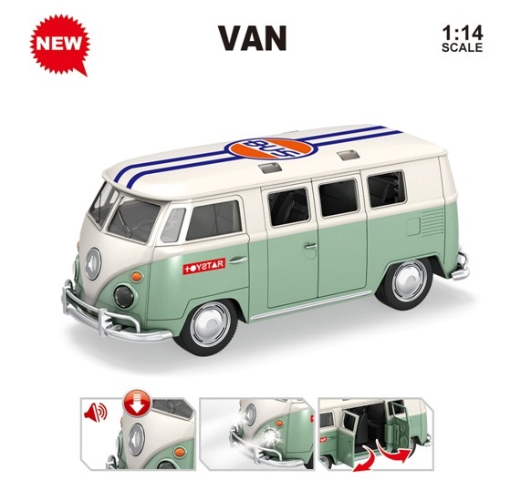 Retro kombi Vintage Van 1:14