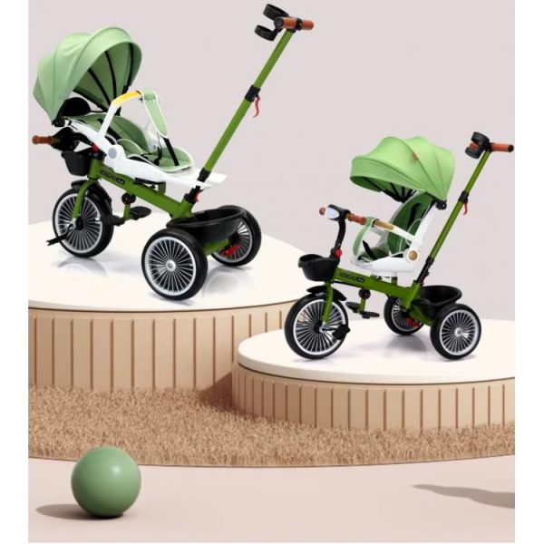 Dečij tricikl sa tendom i pedalama TRIKE - zelena