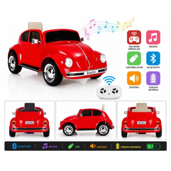 Auto na akumulator VW BEETLE JE1818 - crvena
