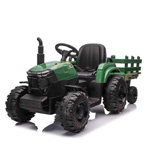 Dečiji traktor na akumulator sa prikolicom Model 2223 zeleni