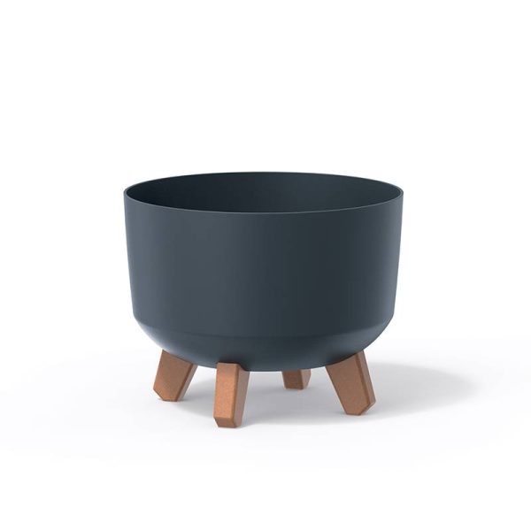Saksija Gracia 34x24 cm sa nogarima i rezervoarom - antracit S433